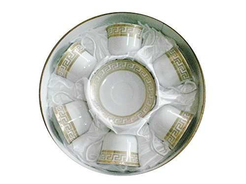 Troika Mug w/ Saucer. 12 Fl Oz. 22k Gold, Porcelain