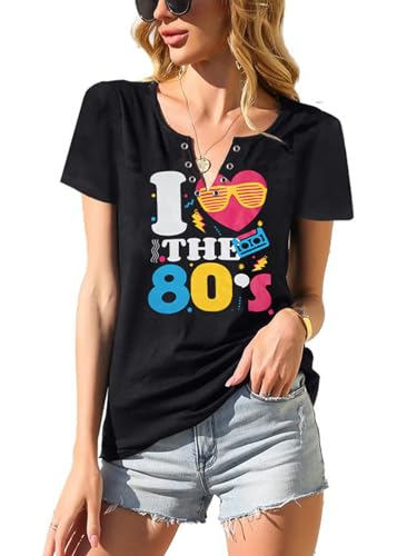 80s Outfit for Women I Love The 80's Shirts Fashion 80s Themed Clothing for Birthday Party Gift3
