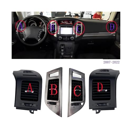 4 bouches d'aération Mitsubishi Pajero Montero 2007-2022 V93 V97 - 2