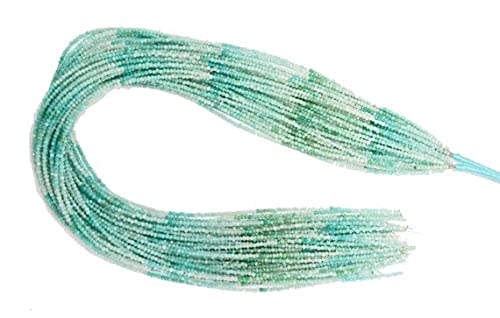 Perles amazonite facettées 2mm pierre naturelle pour bijoux diy