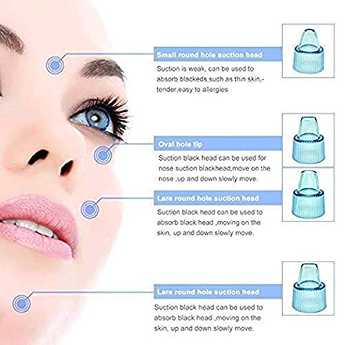 Veentus 4 in 1 Blackhead Whitehead Extractor Remover Device, Acne, Pimple, Pore Cleaner, Vacuum Suction Tool with 4 Suction Head for Men and Women, Blackhead Remover Machine... - Image 4