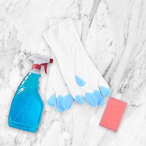 TRIXES Rubber Gloves - Pack of 3 Pairs - Washing up Gloves - Cleaning Gloves - Gardening Gloves for Men Women - Non-Slip Multipurpose Household Gloves - Colour Tipped - Pink Green & Blue - Large