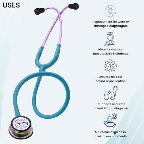 Image of Premium Quality Spares for Littmann Stethoscope Classic III and Cardiology IV, Black