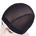 2 Pcs/Lot Black Mesh Cap Wig Cap for Making Wigs Stretchable Hairnets with Wide Elastic Band (Mesh Cap L)