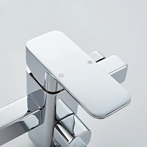 Robinet de baignoire avec douche à main en laiton LWX - 2