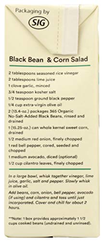 Image of 365 by Whole Foods Market, Organic Unsalted Black Beans, 13.4 Ounce (Pack of 6)