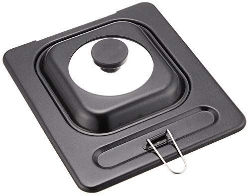 パール金属 ガラス窓付 卵焼き フライパン 蓋 15×18cm シリコン加工 玉子焼 カバー コンパクト HB-2194