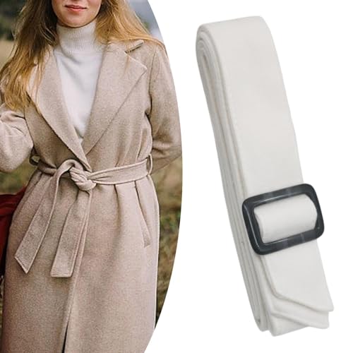 Women Woolen Overcoat Waist Belt for Versatile Styling4