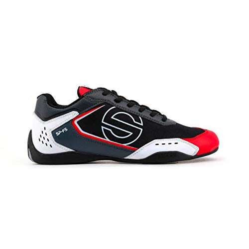 SPARCO Hombre SP-F5 Zapatillas Bajas Calzado Deportivo con Cordones Negro 45 EU