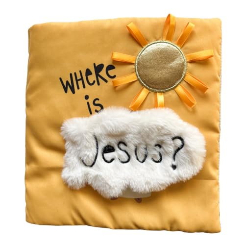 Image of "Where is Jesus" Interactive Quiet Book for Young Believers - Discover Catholic Teachings with Engaging Exploration - Fun and Educational Tool for Early Faith Formation - Perfect Baptism Gift for Kids
