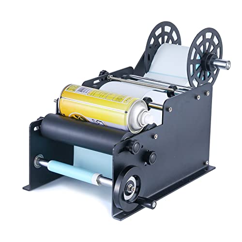 Image of Sumeve Manual Round Labeling Machine, Bottle Label Applicator for Round Bottles(black)