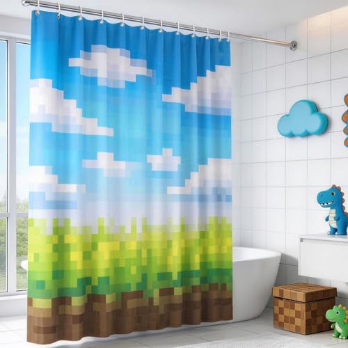 S&ZG Shower Curtain for Bathroom Washable with Hooks Funny Bathroom Decor