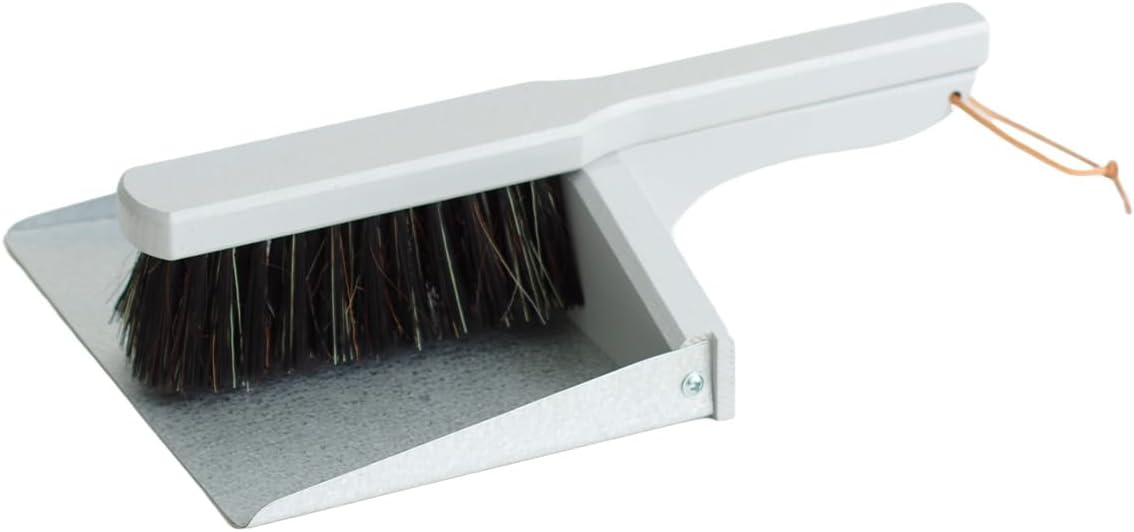 Idea Port Reszta Magnetic Brush Set, Natural RE-603NA Broom, Dustpan, Scandinavian Hand Brush, Natural Wood