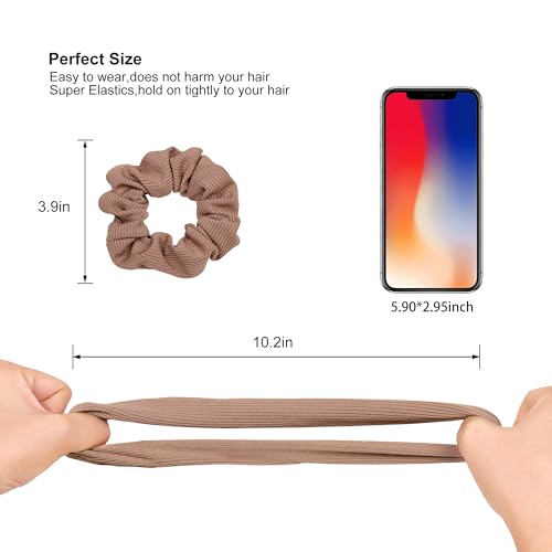 Image of Hair Ties Scrunchies for Women's, for Girls Big Scrunchies Both for Thick Hair or Thin Hair Curl Hair No Crease Ponytail Holder No Hurt Your Hair