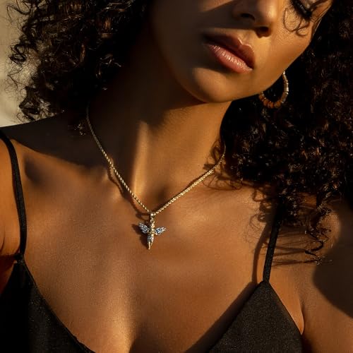 10K Gold Praying Angel Charm Pendant Diamond-Cut 10K Yellow White Gold3