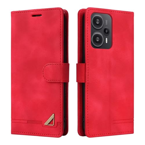 �Ή��@�� for Xiaomi Poco F5,�Ή��@�� formi Note 12 Turbo5G �t���b�v���X�^���h�iPU���U�[�j�}�O�l�b�g�J�E�J�[�h�X���b�g�t���E�H���b�g�^�P�[�X Red