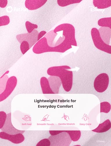 Image of Disney Girls Outfits Long Sleeve Lightweight Shirt +Leggings Clothing Sets | Officially Licensed丨Toddler Girl Fall Clothes丨Cute Character Print丨Soft Stretch Fabric丨Ruffle Detail丨Lightweight Wear