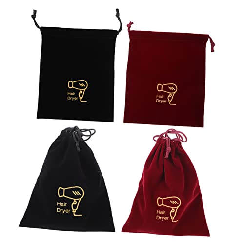 VALICLUD Bolsa De Almacenamiento Para Secador De Pelo 4 Unidades Organizador De Viaje Portátil Con Cordón Funda Protectora Bolsa De Tela