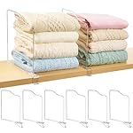 Vtopmart 8 Pack 12in Height Shelf Dividers for Closet Organization, Clear Plastic Closet Shelf Dividers of Upgrade Height for Maximizing Vertical Space Storage, Organizing Sweater, Jeans, Shirts, Bags