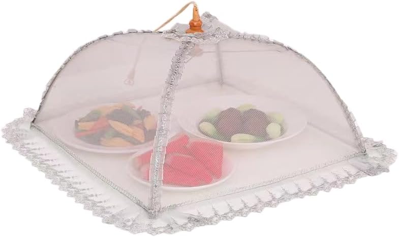 Cubiertas de malla para alimentos, grandes y altas, cubiertas de alimentos para exteriores, 16.5 x 16.5 in, cubiertas de malla emergente para