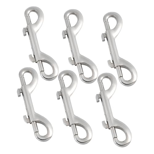 OSOLADY 6pcs Eye Bolt Snap Hooks Silver Snap Hook Pet Leash Hooks Zinc Alloy Snap Hooks for Pet Leash