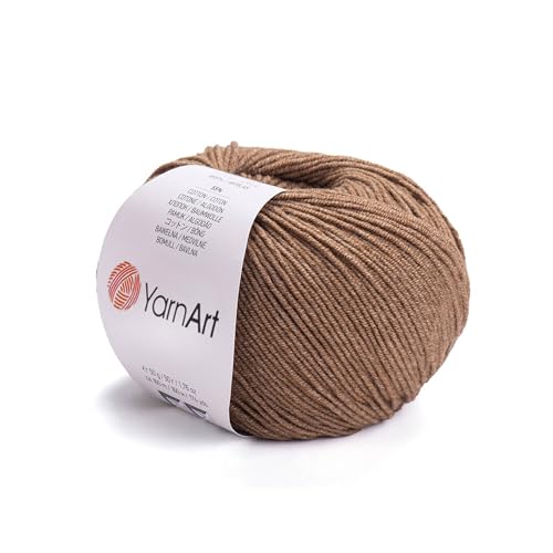 YarnArt Cotton Blend Amigurumi Yarn –Cotton Acrylic Yarn for Knitting and Crocheting, DK Weight/Light Worsted Yarn for Amigurumi, Baby Items and Garments