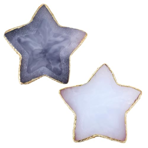 2 Pcs Nagel Kunst Palette Mischpalette für Nailart Imitation Skristall Nail Art Mit Gold Maniküre Gemalt Goldener Rand Nagelhalter Waschbar Nagellack Nagelkunst Zubehör Kosmetik Mischwerkzeuge