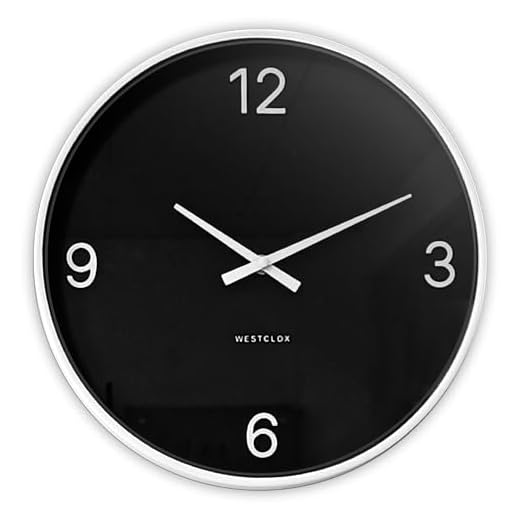 Westclox 20 Inch Contemporary Black and White Wall Clock with Large Easy to Read Dial, Quartz item