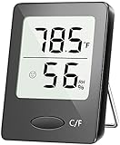 Digital Thermometer Hygrometer with Clear LCD Display, Humidity Meter for Home, Bed Room, Indoor...