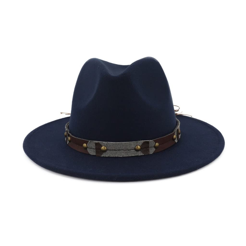 Chapeau fedora unisexe à large brim, taille 56-58cm pour hommes et femmes