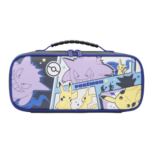 HORI - Funda Extragrande (Pikachu, Gengar y Mimikyu) - Licencias Oficiales (Nintendo Switch y Pokémon), Negro, NSW-412U