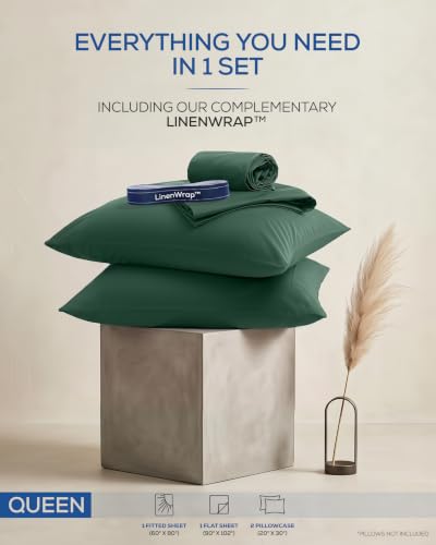 Image of Utopia Bedding Queen Sheet Set 4 Piece Soft Sheets - Emerald