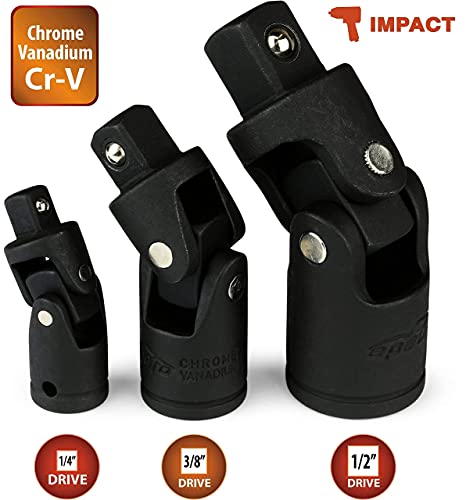 Epauto 1/2-Inch Drive Click Torque Wrench + Impact Universal Joint Set #TOP5