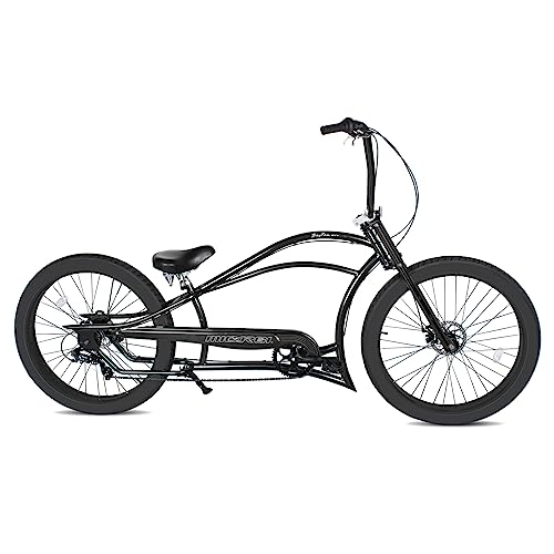 Bicicleta Cruiser Boston GT7 de 26 pulgadas, 7 velocidades, con frenos de disco y marco de acero de alta resistencia, para adultos, colores negro, gris, verde y negro mate miniatura 6