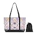 aidingzhi Soft Lilac Flowers Pastel Peach fashion briefcase bag for women with zipper 14 inch bag for nurse work with tablet