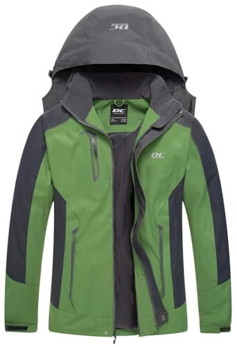 DCmount Übergangsjacke Herren Softshelljacke für Herren mit Kapuze Regenjacke Herren wasserdicht outdoor Jacken für Wandern Camping