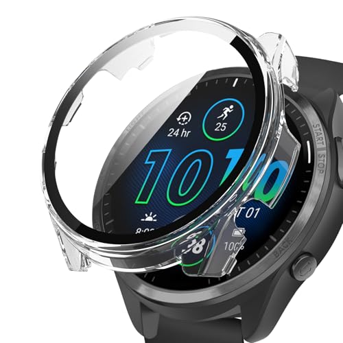 YealRed For Garmin Forerunner 965 �ی�P�[�X �y�� PC+�����K���X�J�o�[ 9H�d�x ���t���ȒP ��̌^ �S�ʕی� �L�Y�h�~ �ϏՌ� HD�����ߗ� �w��h�~ ���˒ጸ Garmin Forerunner 965 �ɑΉ� 