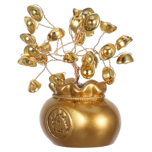BESPORTBLE Feng Shui Baum Geldbaum aus Zinklegierung Künstlicher...