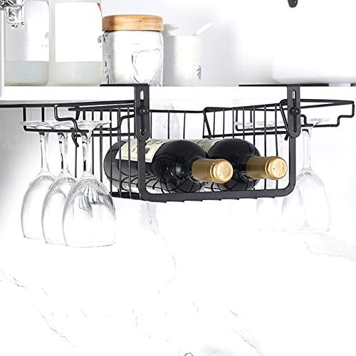 Organizador de botellas de vino de pared y encimera miniatura 1