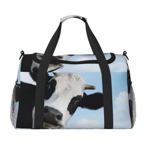 Bolsa de viaje de vaca grande y plegable, ideal para tus escapadas de fin de semana y gimnasio
