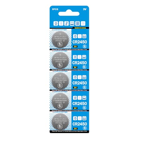 DL2450 ECR2450 GPCR2450 CR2450 BR2450 BR2450-1W KCR2450 3V ���`�E���R�C���d�r 5 �p�b�N�����R������уK�W�F�b�g�p���`�E���{�^���d�r