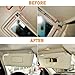 Abodvu Compatible with Mercedes Benz Sun Visor Vanity Mirror Cover,Front Sun Visor Cap Replace for W166 X166 W292 W205 W253 C GLC M Class 2015-2021,1PC Left Makeup Mirror Cap,Light Beige