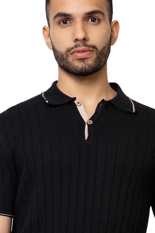 Image of Armisto Men's 100% Cotton Fancy Party Polo T-Shirt /Neutral Colour