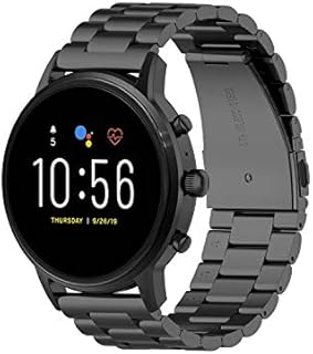 Chofit Metallbänder, kompatibel mit Fossil GEN 6/Gen 5E, Edelstahl-Ersatzbänder, Business-Armband für GEN 6/Gen 5E Smartwatch (22 mm, schwarz)