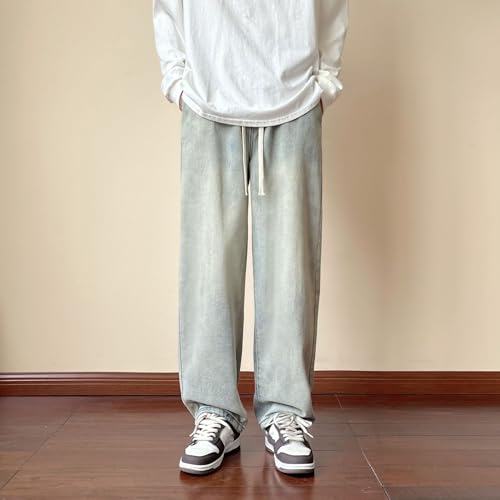 Men's Pants Summer Elastic Waist Comfort Fit Jeans3