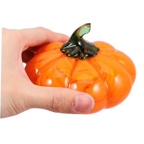 Décor de table citrouille d'Halloween : artisanat de citrouille en verre