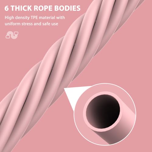 Image of Proberos Fitness Tension Rope with Wider Pedal, 6-Tube Elastic Yoga Pedal Puller Resistance Band, Pull Reducer Training Bands, Natural Latex Tension Rope, for Abdomen /Waist /Leg Stretching, Pink