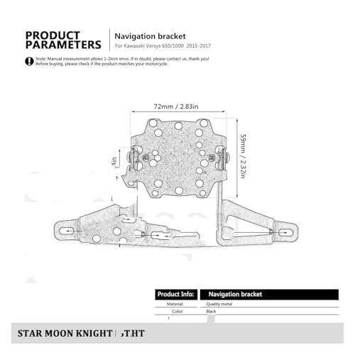 Support navigation pour Versys 1000 2016 support de plaque de navigation GPS moto - 5