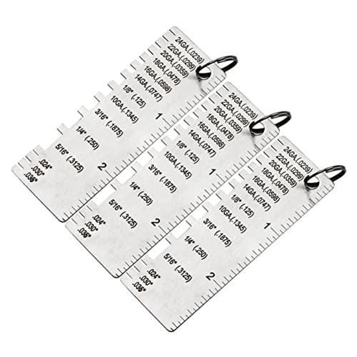 LIFKOME Juego de 3 Calibradores de Grosor de Metal para Medición de Soldadura, Herramientas Compactas y Prácticas para Evaluación Precisa de Grosor miniatura 1