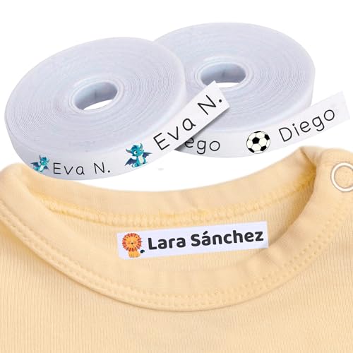 100 Etiquetas Para Coser A La Ropa. Etiquetas Personalizadas De Tela 100% ALGODÓN. Cintas De Nombre Para Guarderías, Escuelas, Colegios Y Residencias